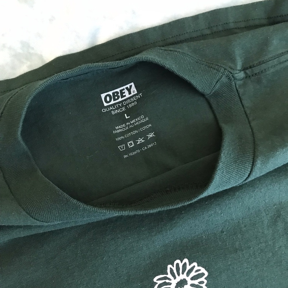 OBEY green graphic t-shirt